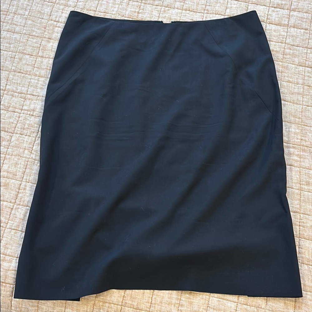 Theory Black Suit Pencil Skirt Knee-Length Work